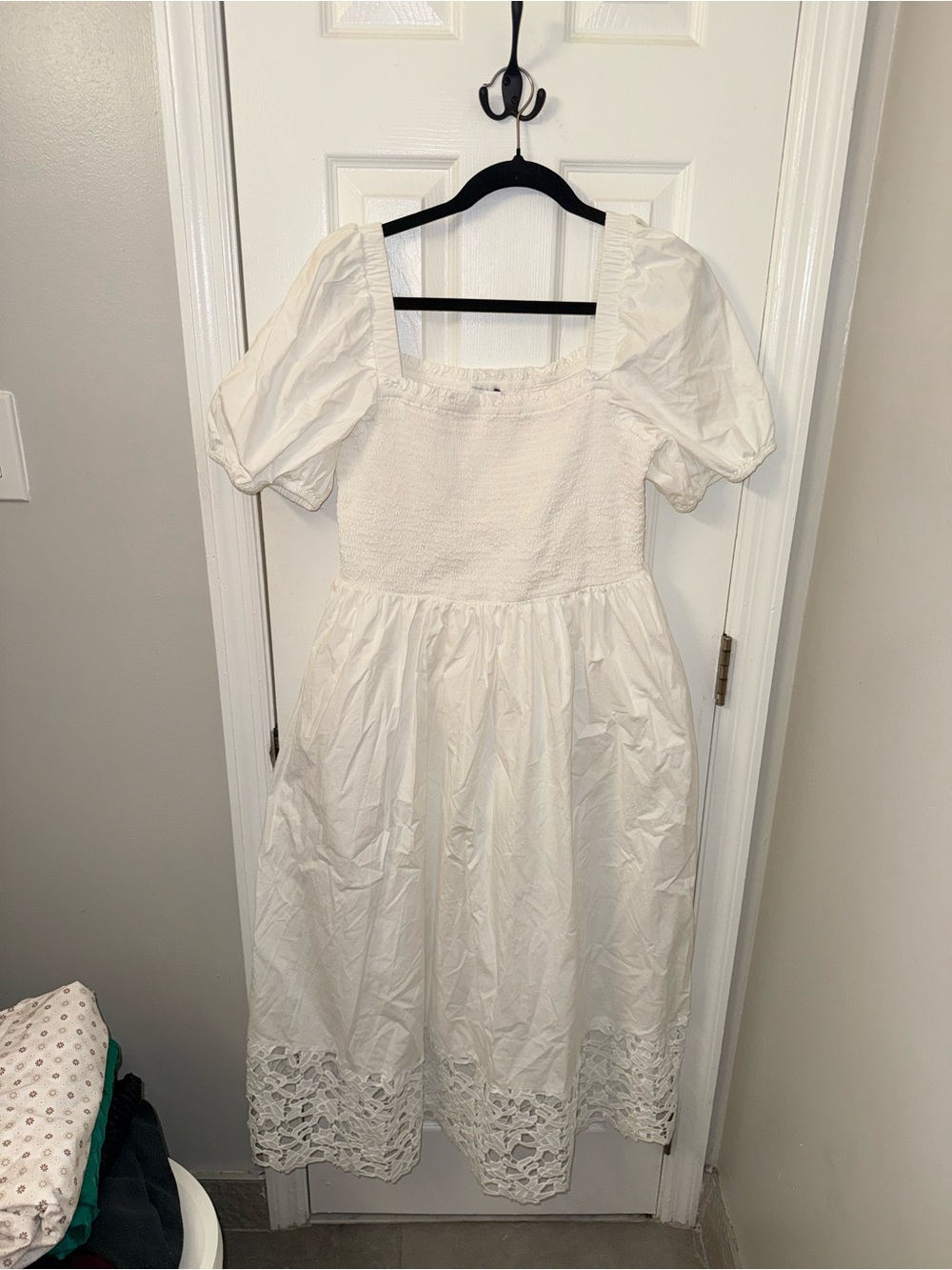 CeCe White Dress | Large | Puff Sleeve | Bridal